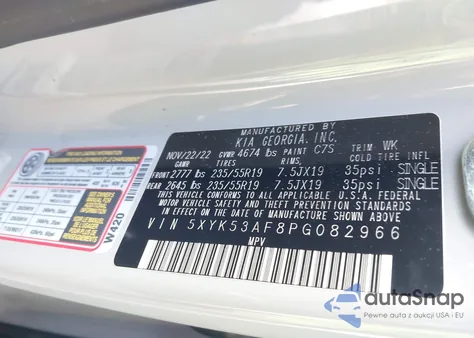 2023 Kia Sportage Sx-Prestige из США, поврежденный, VIN 5XYK53AF8PG082966